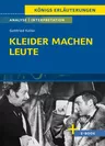 Interpretation zu Keller, Gottfried - Kleider machen Leute - Textanalyse und Interpretation mit ausführlicher Inhaltsangabe und Abituraufgaben mit Lösungen - Deutsch