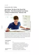 John Boyne: "The Boy at the Top of the Mountain" - Eine Romaneinheit zum Thema "Living in troubled times" - Englisch