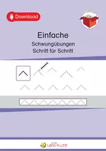 Einfache Schwungübungen Schritt für Schritt - Übungen zur Auge-Hand-Koordination - Deutsch
