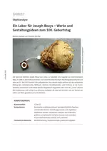 Ein Labor für Joseph Beuys - Objektanalyse - Werke und Gestaltungsideen zum 100. Geburtstag - Kunst/Werken