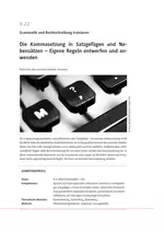 Die Kommasetzung in Satzgefügen und Nebensätzen - Eigene Regeln entwerfen und anwenden - Deutsch