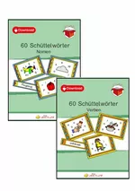 Schüttelwörter - Nomen und Verben - 120 Bild-Wortkarten für Grundschule und Förderschule - Deutsch