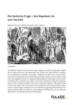 Die Deutsche Frage - Von Napoleon bis zum Vormärz - Geschichte