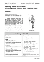 Der Kampf mit den Windmühlen - musikalische Abenteuer mit Richard Strauss' "Don Quixote" - Mit 5 Hörbeispielen aus "Don Quixote" Klassen 3 und 4 - Musik