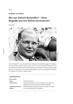 Wer war Dietrich Bonhoeffer? - Seine Biografie und sein Wirken kennenlernen - Religion
