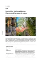 Nachhaltige Stadtentwicklung - Chancen und Herausforderungen - Erdkunde/Geografie