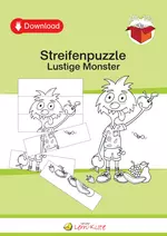 Streifenpuzzle: Lustige Monster - Förderung der visuellen Wahrnehmung, Feinmotorik, Konzentration und Ausdauer - Fachübergreifend