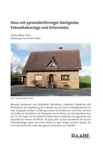 Haus mit pyramidenförmiger Dachgaube, Fotovoltaikanlage und Schornstein - Anwendungsaufgaben zur Vorbereitung auf das Abitur - Mathematik