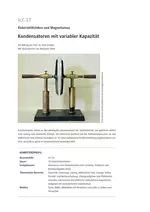 Kondensatoren mit variabler Kapazität - Elektrizitätslehre und Magnetismus  - Physik