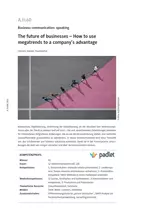The future of businesses - How to use megatrends to a company's advantage - Englisch