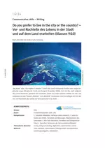 Do you prefer to live in the city or the country? - Vor- und Nachteile des Lebens in der Stadt und auf dem Land erarbeiten - Englisch