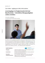 LearningApps im Englischunterricht der Berufsschule - Interaktive Übungsaufgaben online erstellen - Englisch