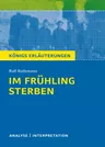 Ralf Rothmann: Im Frühling sterben - Textanalyse und Interpretation - Deutsch