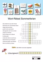 Wort-Rätsel Sommerferien - Grundschulrätsel - Deutsch