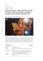 Performing poetry - Mit A. Gormans "The Hill We Climb", weiteren Gedichten und eigenen kreativen Texten arbeiten - Englisch