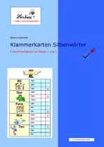 Klammerkarten Silbenwörte - Freiarbeitsmaterialien für die Klassen 1 und 2 - Deutsch
