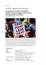 Consequences of meat consumption - Aspekte der Nachhaltigkeit anhand eines Zeitungsartikels erschließen - Englisch