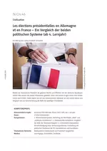 Les élections présidentielles en Allemagne et en France - Ein Vergleich der beiden politischen Systeme - Französisch
