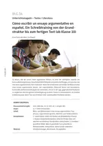 Cómo escribir un ensayo argumentativo en español - Ein Schreibtraining von der Grundstruktur bis zum fertigen Text - Spanisch