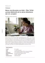 Mener une discussion sur Kialo - Über TikTok und das Wahlrecht ab 16 Jahren diskutieren (ab 3./4. Lernjahr) - Französisch