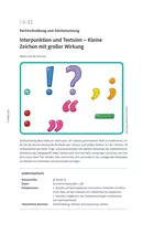Interpunktion und Textsinn - Kleine Zeichen mit großer Wirkung - Deutsch