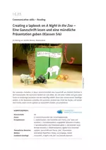 Creating a lapbook on "A Night in the Zoo" - Eine Ganzschrift lesen und eine mündliche Präsentation geben - Englisch