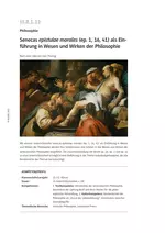 Senecas "epistulae morales" (ep. 1, 16, 41) - Einführung in Wesen und Wirken der Philosophie - Latein