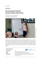 Stochastik: Beschreibende Statistik sprachsensibel unterrichten - Unterrichtseinheit Mathematik - Mathematik