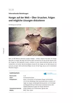 Hunger auf der Welt - Über Ursachen, Folgen und mögliche Lösungen diskutieren - Sowi/Politik