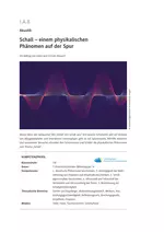 Akustik: Der Schall - Einem physikalischen Phänomen auf der Spur - Physik