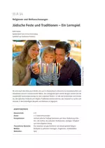 Jüdische Feste und Traditionen - Ein Lernspiel - Ethik