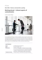 Working abroad - Cultural aspects of communication - Basic Skills – Business communication: speaking  - Englisch