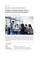 Activities to motivate students: Part II - Grammar, discussion and story telling - Englisch