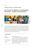 Das Vorlesen für pflegende und pädagogische Berufe üben - Lesefluss und Leseausdruck - Deutsch