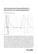 Untersuchung einer Exponentialfunktion - Eigenschaften und Anwendungsprobleme - Mathematik