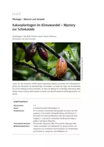 Ökologie: Kakaoplantagen im Klimawandel - Mystery zur Schokolade - Biologie