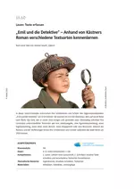 "Emil und die Detektive" - Anhand von Kästners Roman verschiedene Textsorten kennenlernen - Deutsch