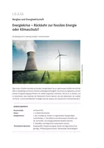 Energiekrise: Rückkehr zur fossilen Energie oder Klimaschutz? - Bergbau und Energiewirtschaft - Erdkunde/Geografie