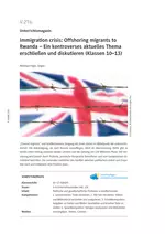 Immigration crisis: Offshoring migrants to Rwanda - Ein kontroverses aktuelles Thema erschließen und diskutieren - Englisch