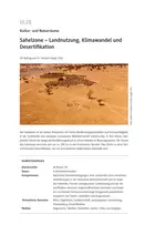 Sahelzone: Landnutzung, Klimawandel und Desertifikation - Kulturräume und Naturräume - Erdkunde/Geografie