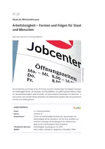 Arbeitslosigkeit - Arbeitsblätter mit Klausur - Formen und Folgen für Staat und Menschen - Sowi/Politik