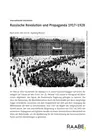 Russische Revolution und Propaganda 1917 bis 1928 - Internationale Geschichte - Geschichte