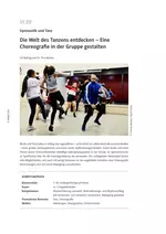 Die Welt des Tanzens entdecken - Eine Choreografie in der Gruppe gestalten - Sport