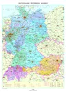 Deutschland · Österreich · Schweiz Poster mit Phonetik (IPA 93) - Digitale Wandkarte Karte mit Phonetik (IPA 93) - Erdkunde/Geografie