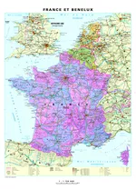 France et Benelux - Digitale Wandkarte mit Phonetik - Digitale Karte von Frankreich, Belgien, Luxemburg, Niederlande mit Phonetik (IPA 93) - Erdkunde/Geografie