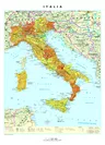 Italien - Digitale Wandkarte mit Phonetik - Hochauflösende digitale Landkarte Italiens - Erdkunde/Geografie