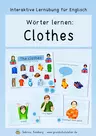 Interaktive Übung: clothes (Wörter lernen) - Unterrichtseinheit Englisch - Englisch