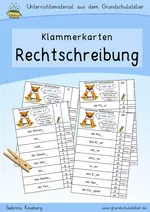 Rechtschreibung (Klammerkarten) - 32 Klammerkarten zu den Rechtschreibschwerpunkten Auslautverhärtung, Doppelkonsonanten - Deutsch
