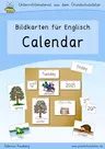 Bildkarten Englisch: Calendar for the classroom - Zahlen-, Wort- und Bildkarten für einen Kalender für den Englischunterricht - Englisch