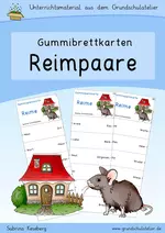 Reime / Reimpaare (Gummibrettkarten) - 30 Gummibrettkarten zum Reimen / Erstlesen - Deutsch